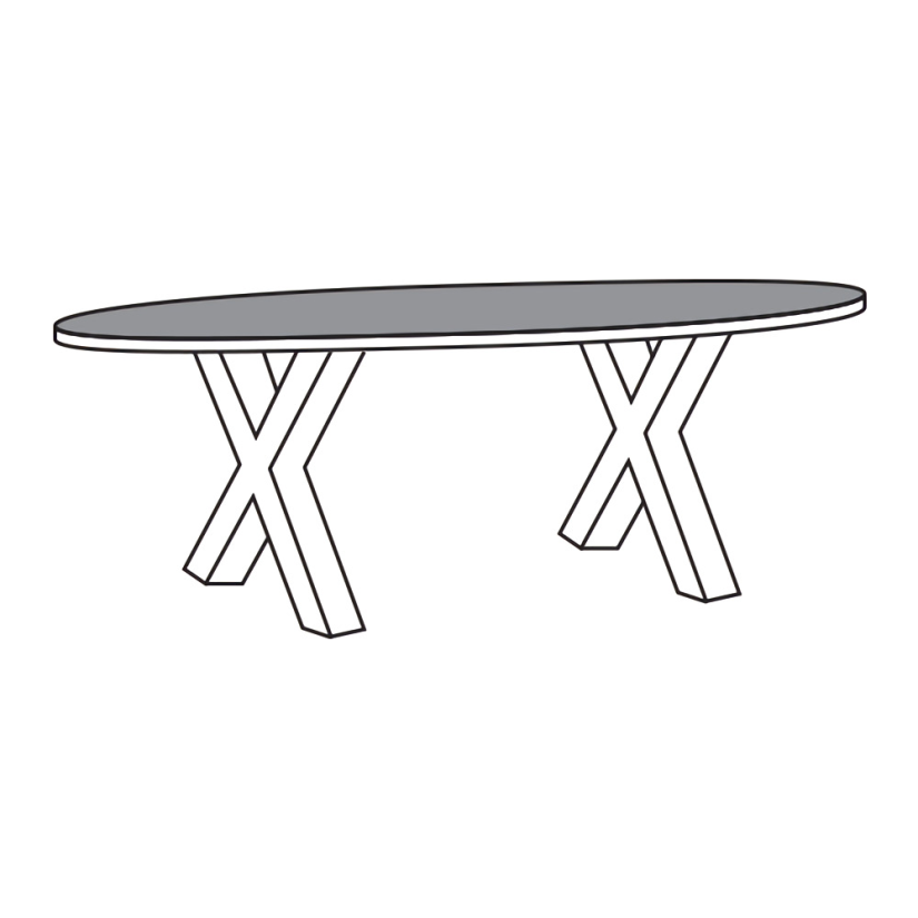 Maurik Eettafel TOV-XM 163cm – A-meubel