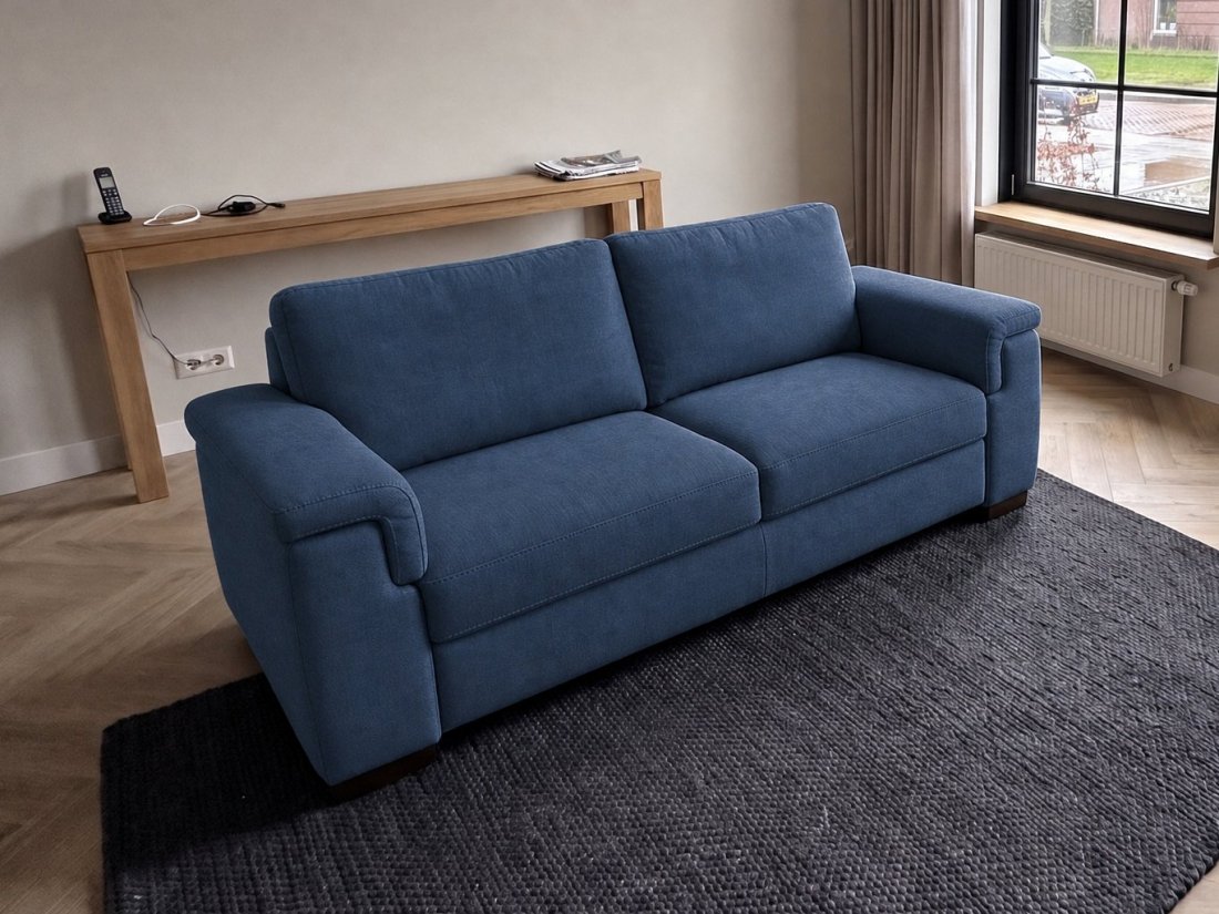 Elsen 2.5 Zits Bank in blauw – kleurimpressie – A-meubel