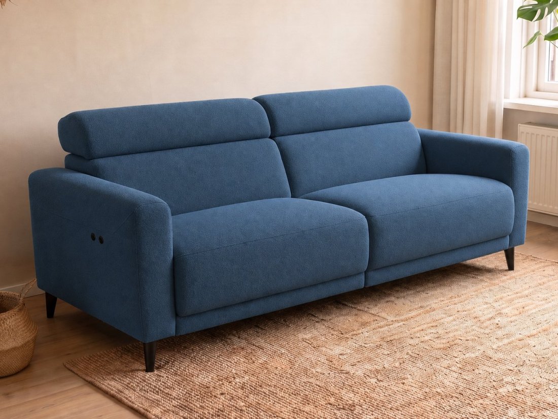 Enschede 2.5 Zits (Zonder Relax) in blauw – kleurimpressie – A-meubel