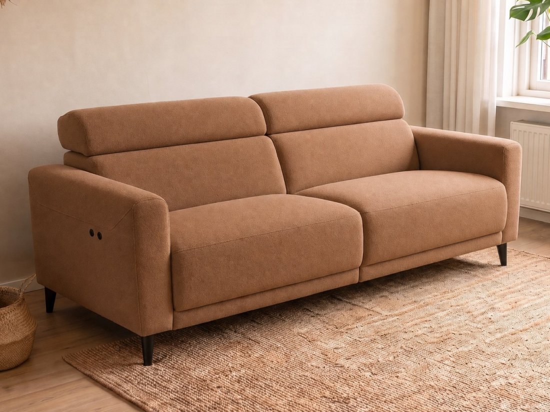 Enschede 2.5 Zits (Zonder Relax) in cognac – kleurimpressie – A-meubel