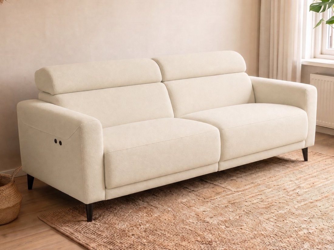 Enschede 2.5 Zits (Zonder Relax) in creme – kleurimpressie – A-meubel