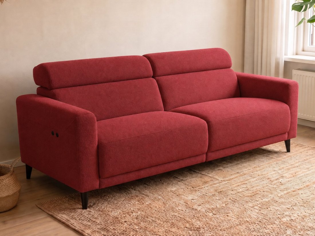 Enschede 2.5 Zits (Zonder Relax) in rood – kleurimpressie – A-meubel