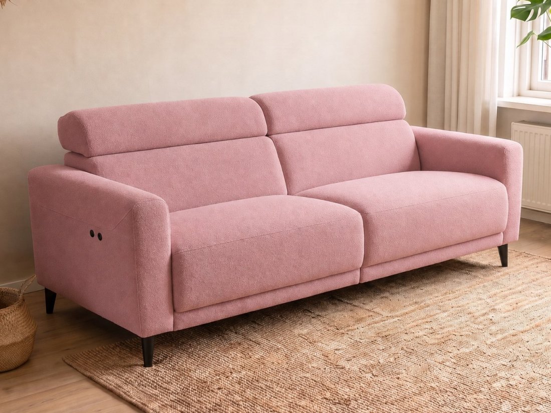 Enschede 2.5 Zits (Zonder Relax) in roze – kleurimpressie – A-meubel