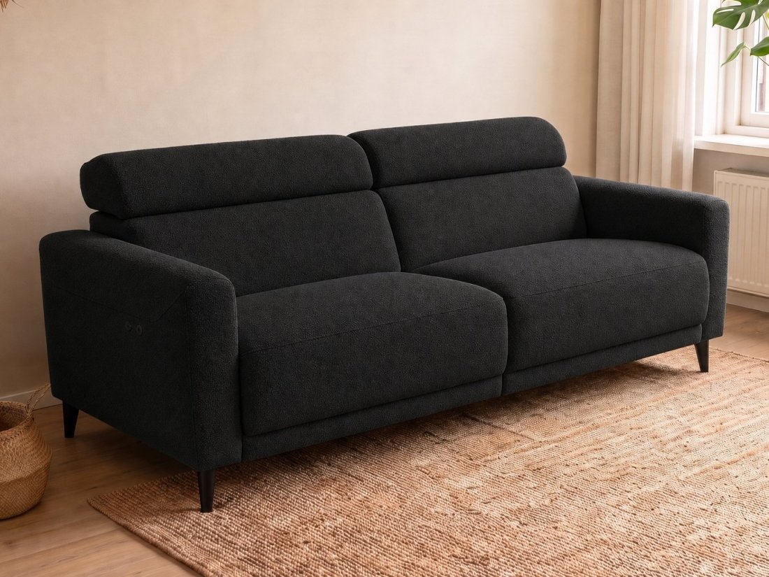 Enschede 2.5 Zits (Zonder Relax) in zwart – kleurimpressie – A-meubel