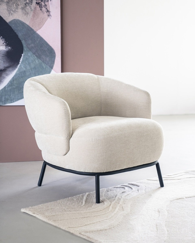 Fauteuil David -Beige Safari - 95896 84cm – foto 2 – A-meubel