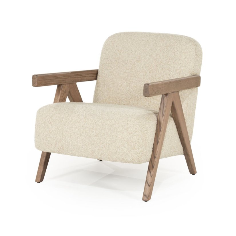 Fauteuil Francis - Beige Flou - 96316 – beige fauteuil – A-meubel