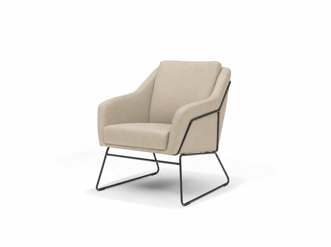 Fauteuil Grace in beige – kleurimpressie – A-meubel