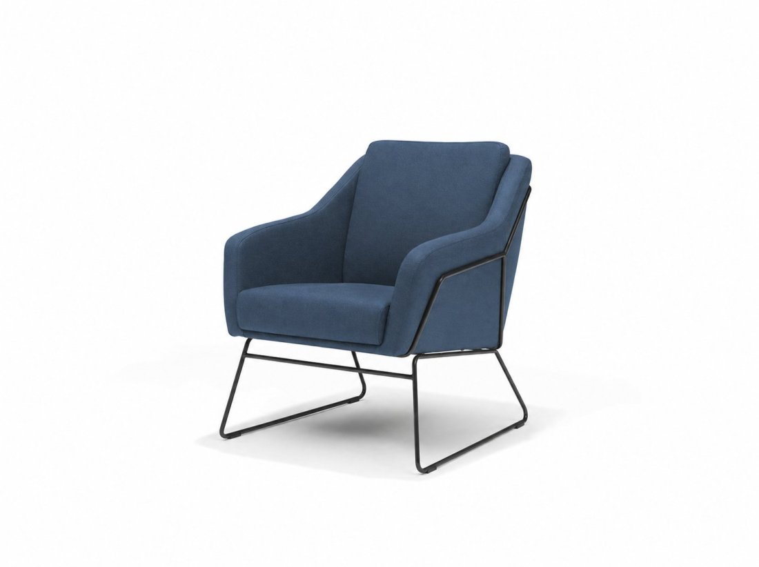Fauteuil Grace in blauw – kleurimpressie – A-meubel