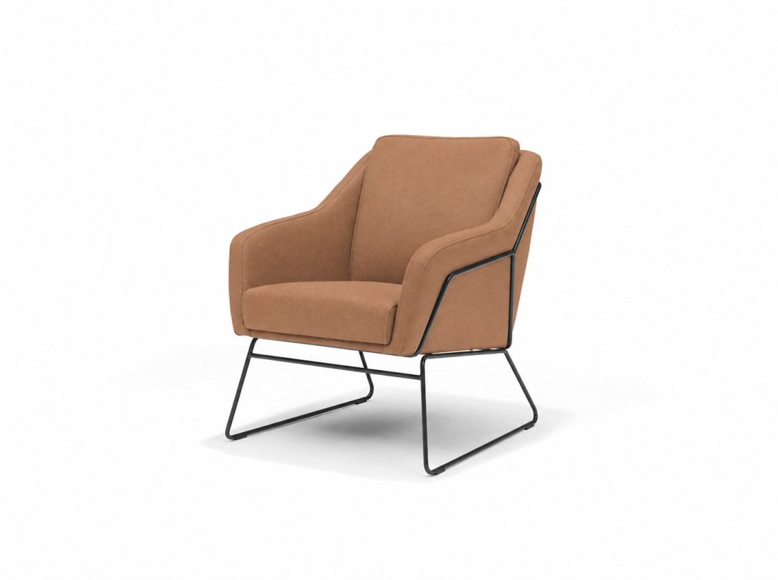 Fauteuil Grace in cognac – kleurimpressie – A-meubel