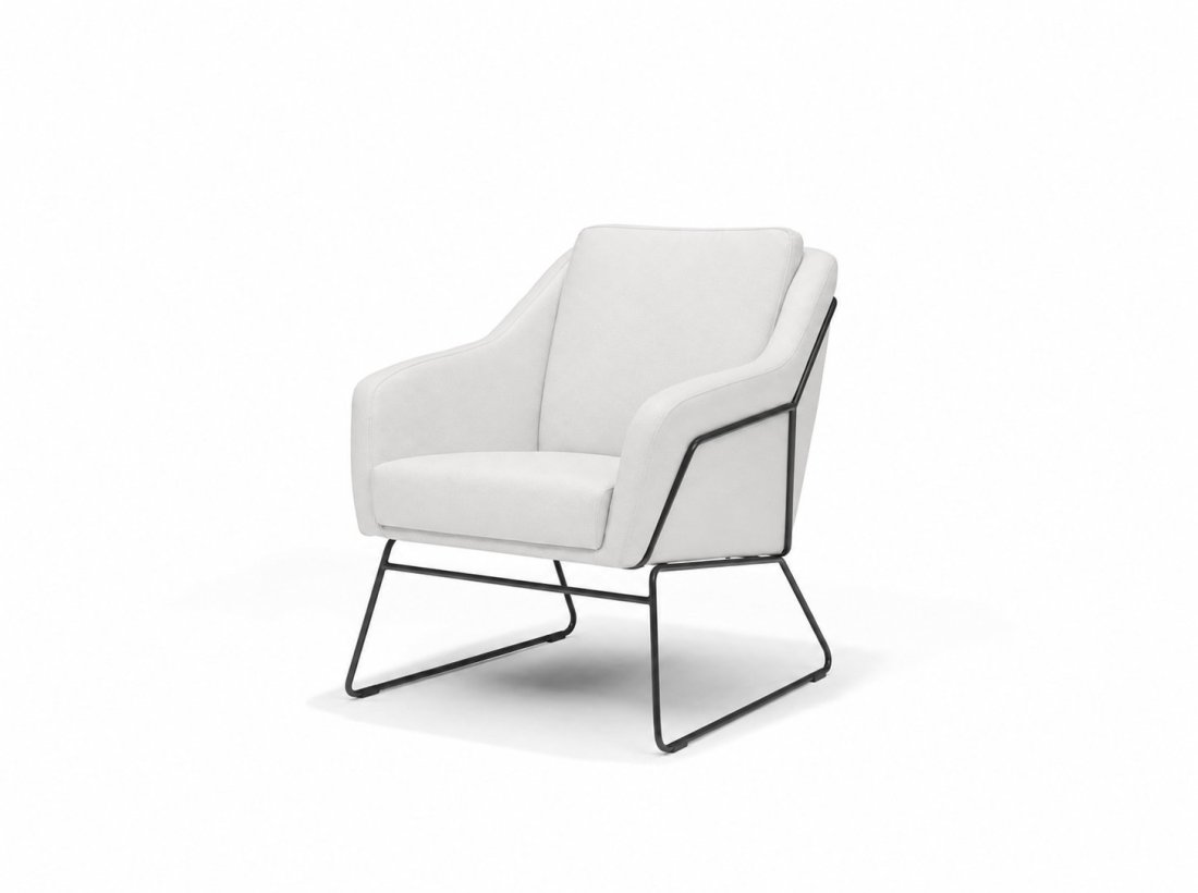 Fauteuil Grace in wit – kleurimpressie – A-meubel