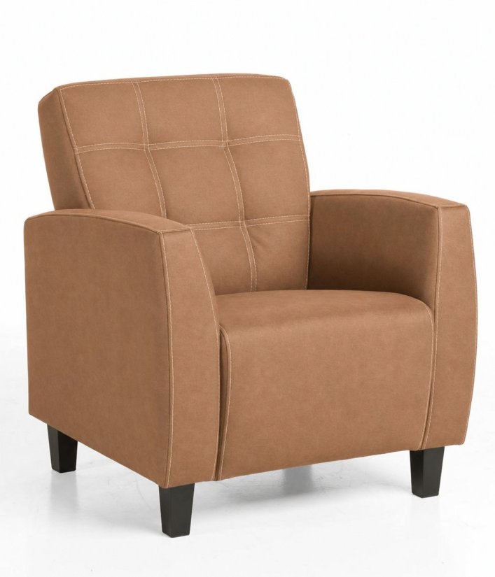 Fauteuil Luzern in cognac – kleurimpressie – A-meubel