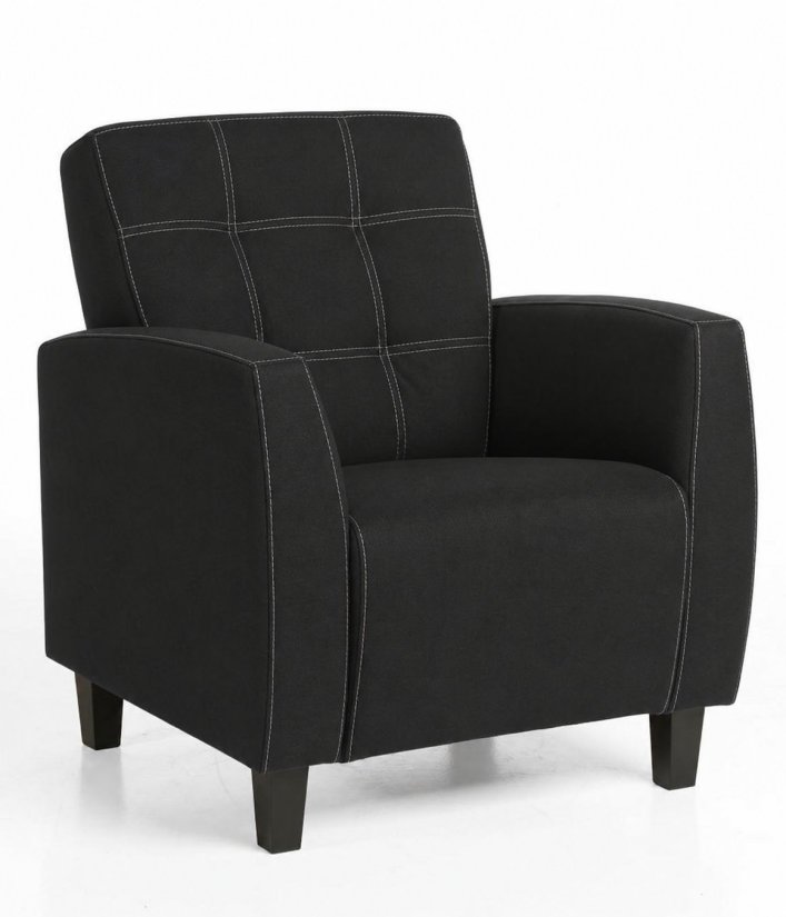 Fauteuil Luzern in zwart – kleurimpressie – A-meubel