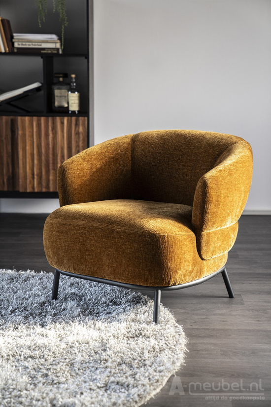 Fauteuil David -Mosterd Safari - 95898 84cm – foto 2 – A-meubel