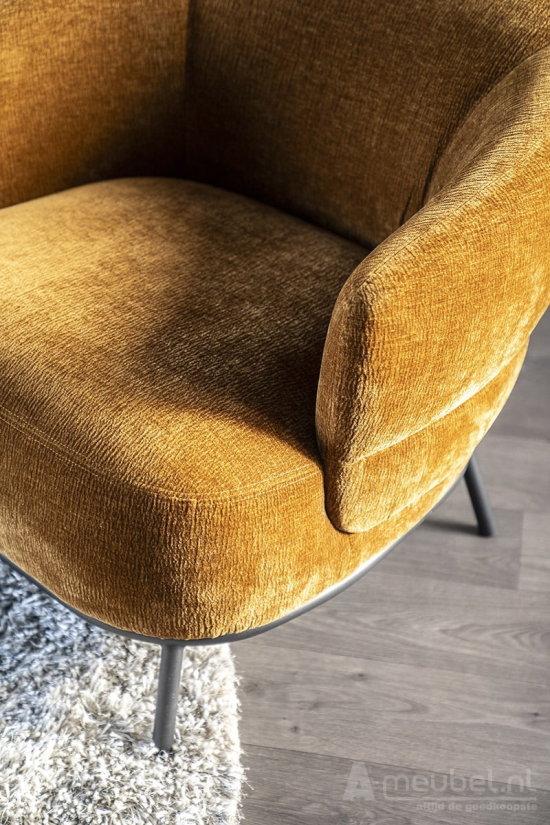 Fauteuil David -Mosterd Safari - 95898 84cm – foto 3 – A-meubel