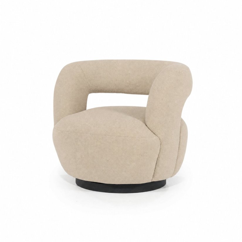 Fauteuil Sharon - Beige Spark - 95800  in beige – kleurimpressie – A-meubel