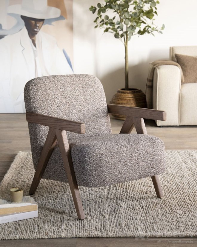Fauteuil Francis - Taupe Flou - 96317 68cm – foto 2 – A-meubel