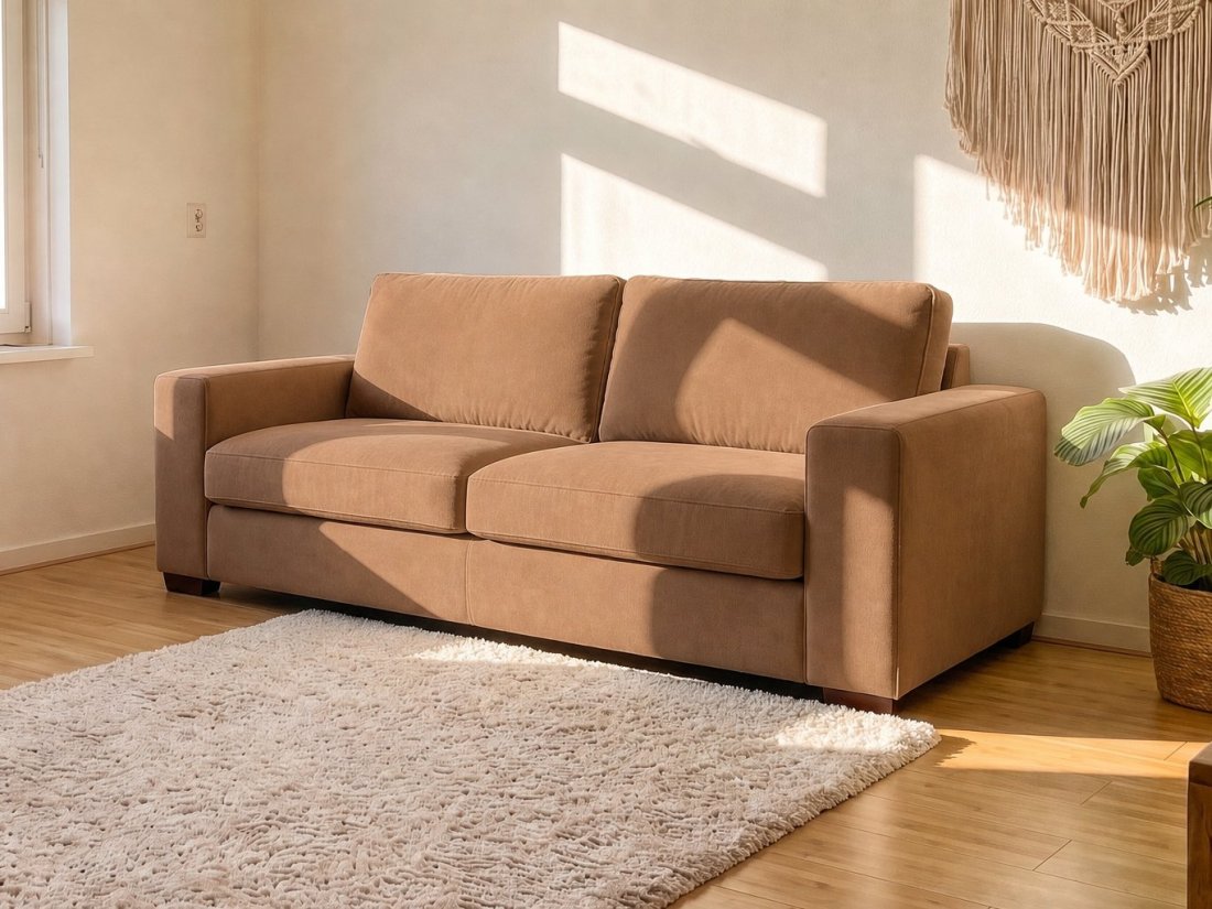 Follega 2 Zits Bank in bruin – kleurimpressie – A-meubel