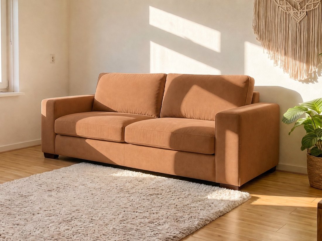 Follega 2 Zits Bank in cognac – kleurimpressie – A-meubel