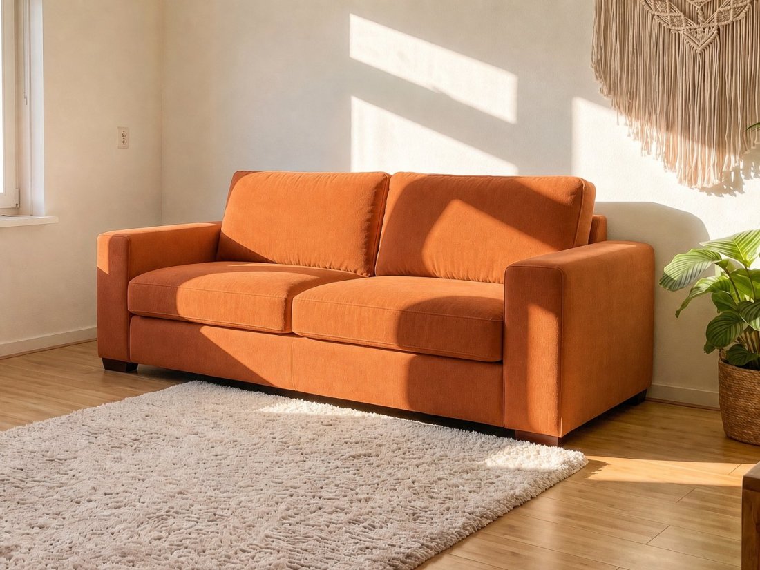 Follega 2 Zits Bank in oranje – kleurimpressie – A-meubel