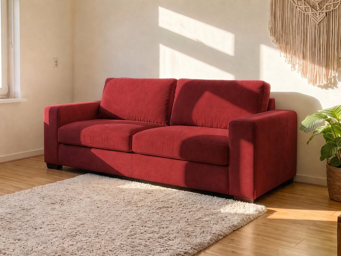 Follega 2 Zits Bank in rood – kleurimpressie – A-meubel