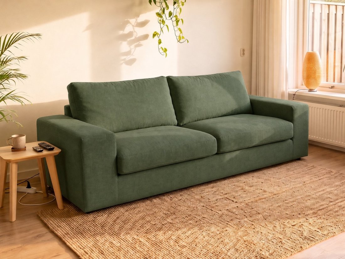 Gouda 3 Zits in groen – kleurimpressie – A-meubel