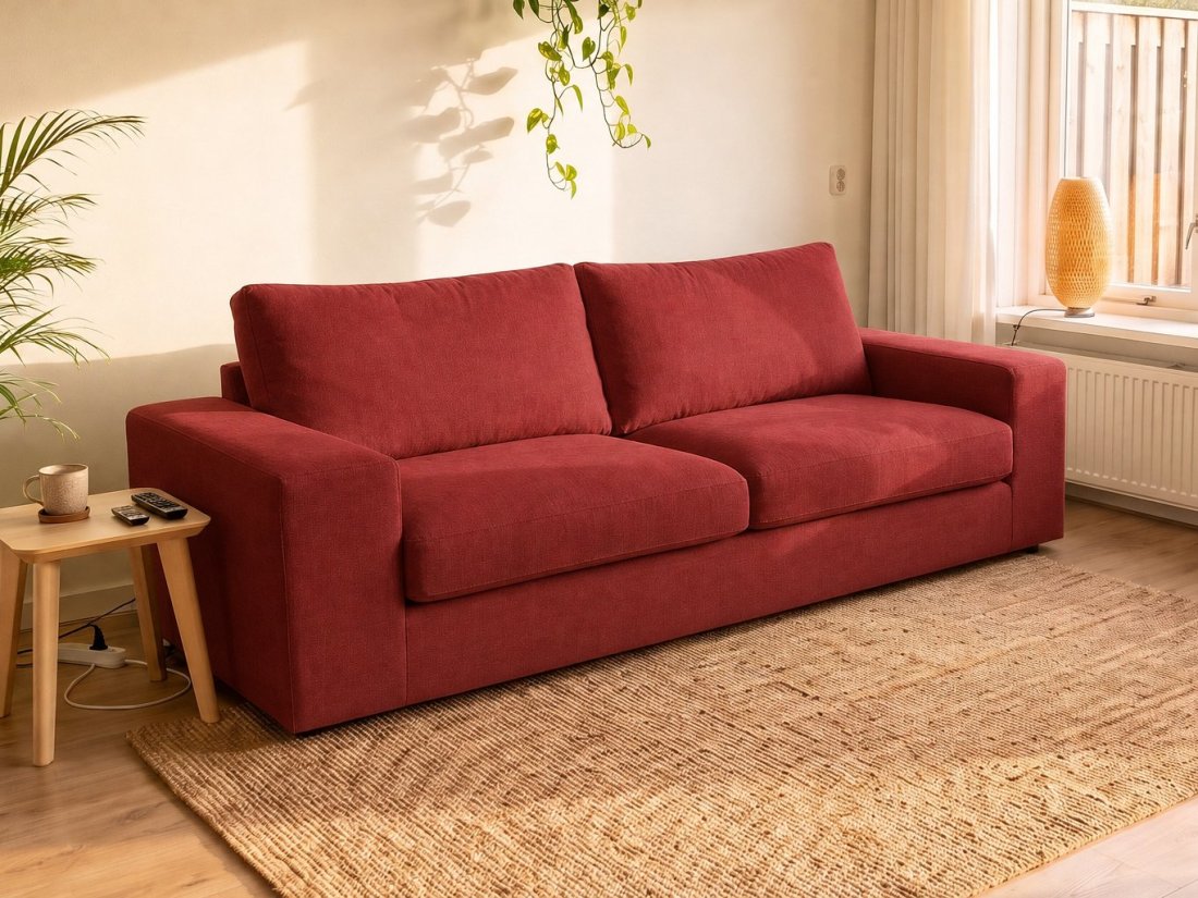 Gouda 3 Zits in rood – kleurimpressie – A-meubel