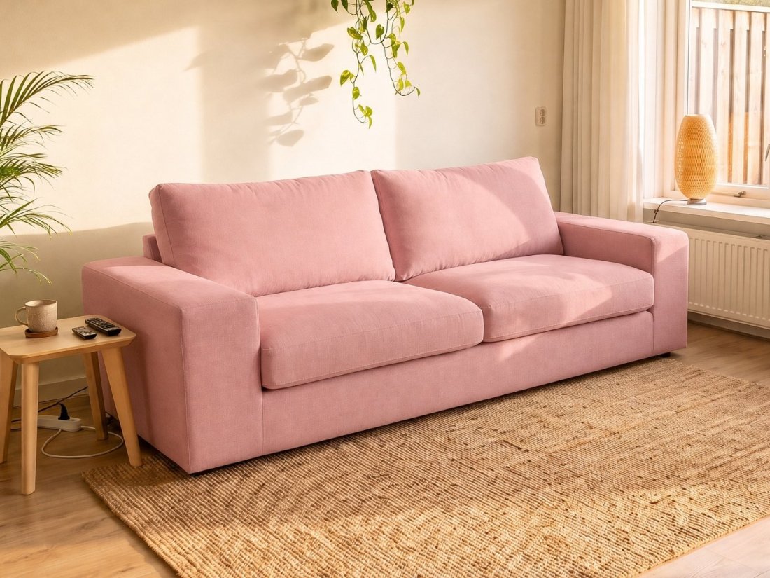 Gouda 3 Zits in roze – kleurimpressie – A-meubel