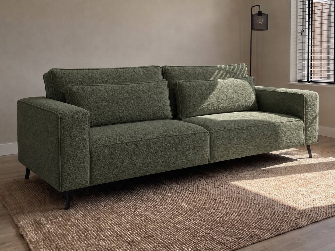 Groede 2.5 Zits in groen – kleurimpressie – A-meubel