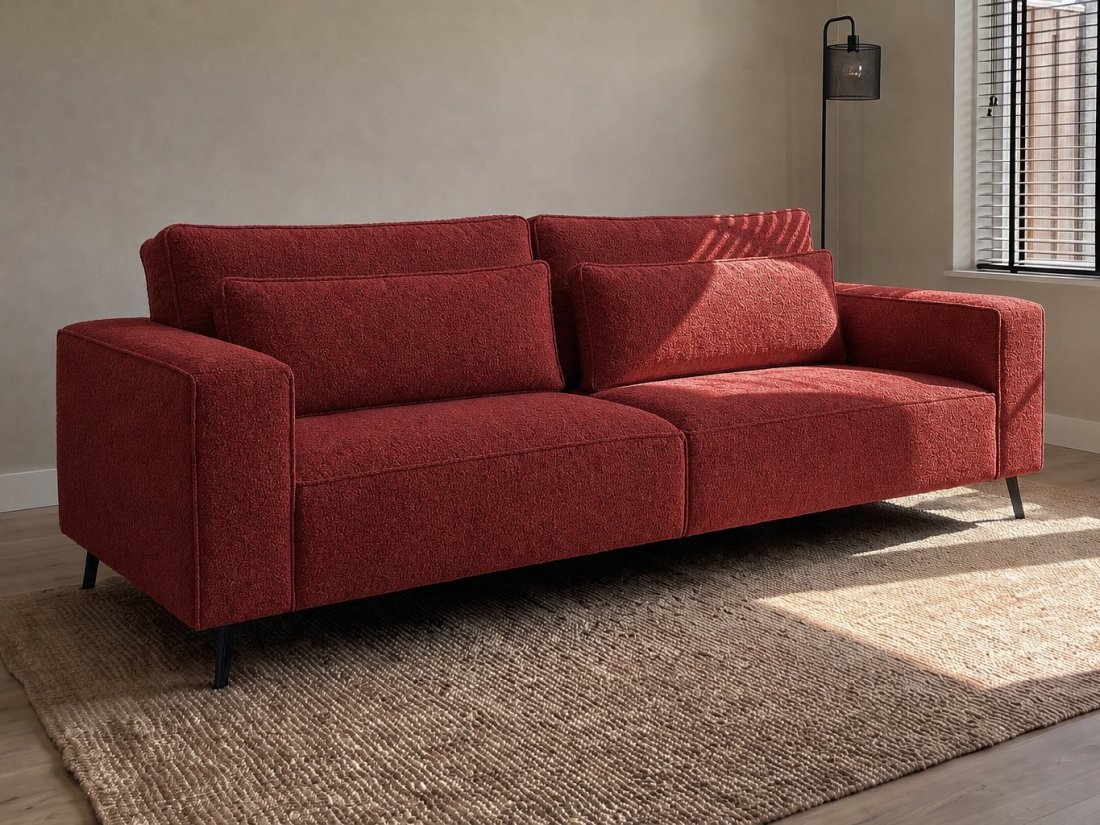 Groede 2.5 Zits in rood – kleurimpressie – A-meubel