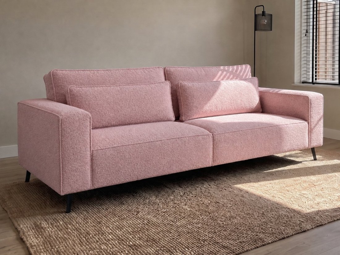 Groede 2.5 Zits in roze – kleurimpressie – A-meubel