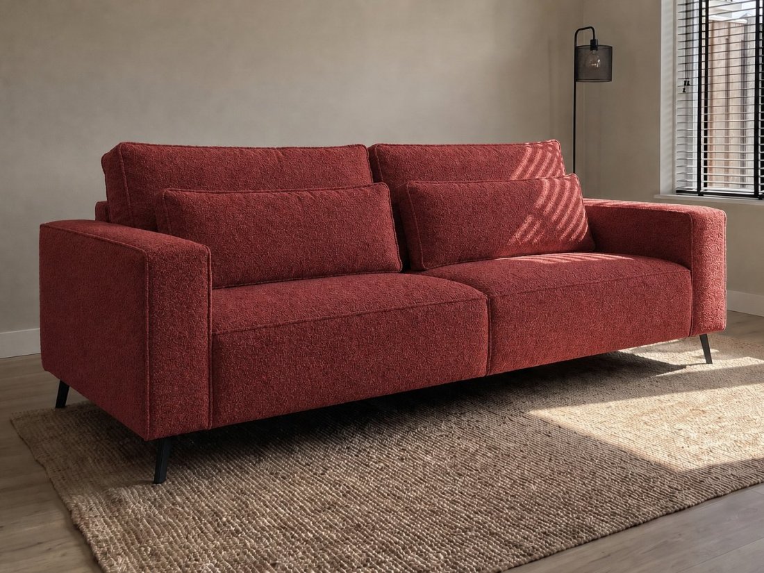 Groede 3 Zits in rood – kleurimpressie – A-meubel