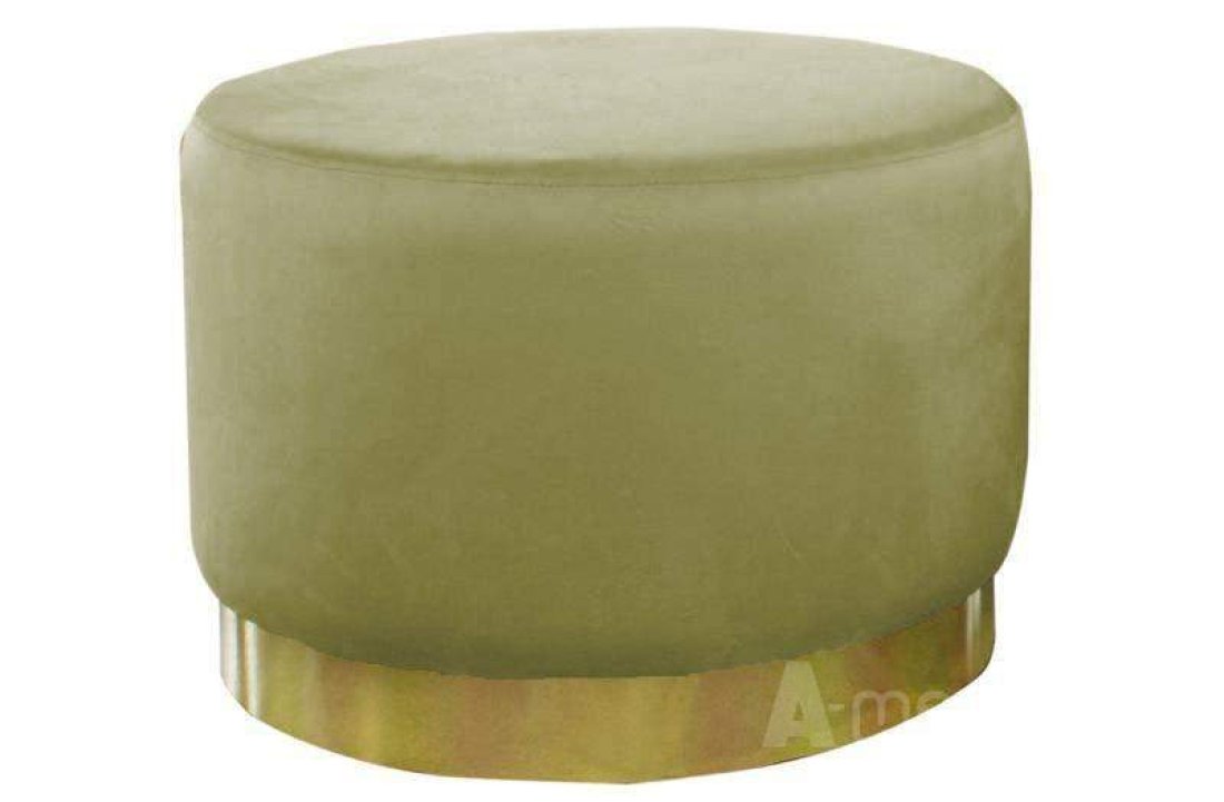 Poef Lexmond 80x47cm met spiegelrand Groen – A-meubel