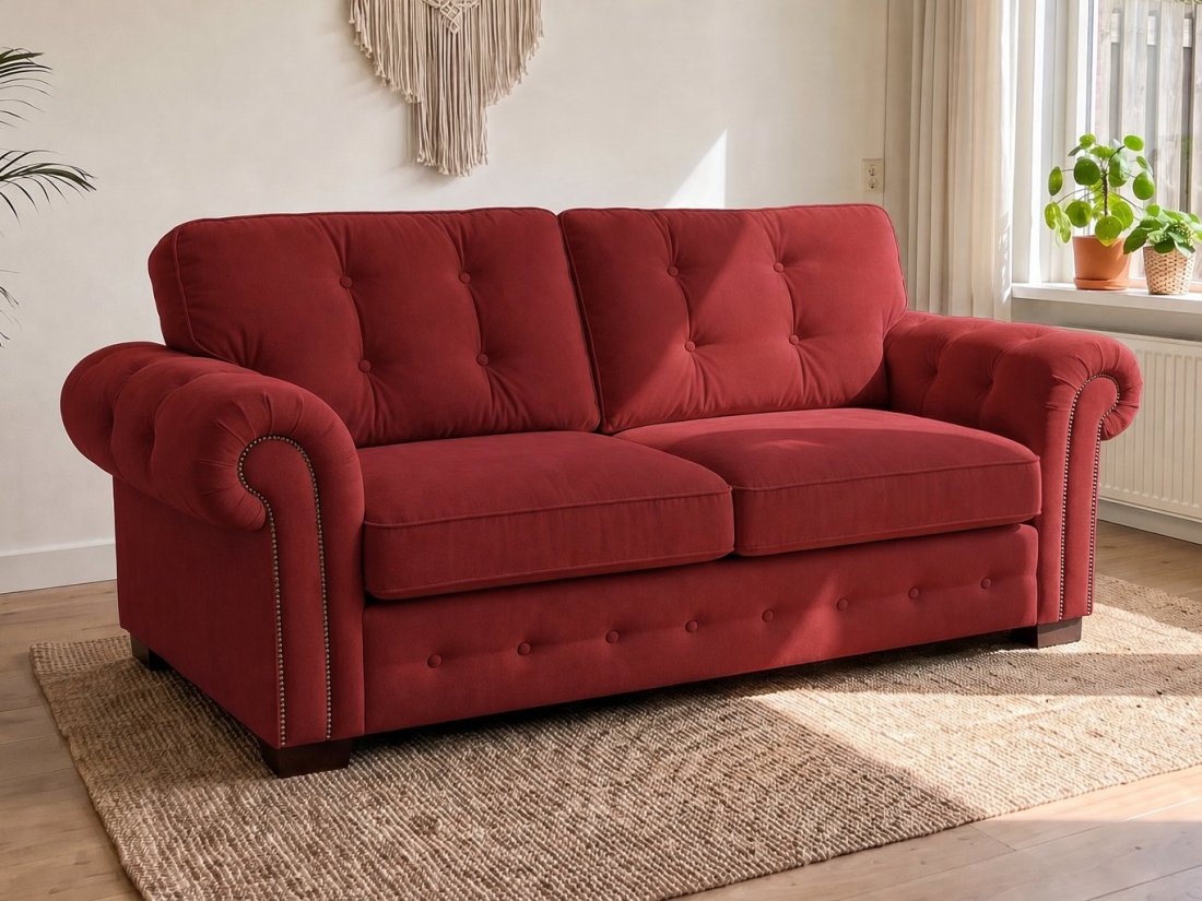 Groenveld 2 Zits in rood – kleurimpressie – A-meubel