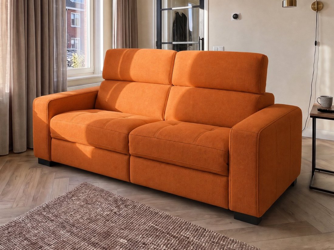 Harderwijk 2.5 Zits (Zonder Relax) in oranje – kleurimpressie – A-meubel