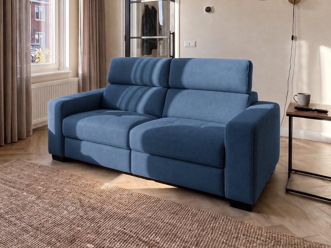 Harderwijk 2 Zits (Zonder Relax) in blauw – kleurimpressie – A-meubel