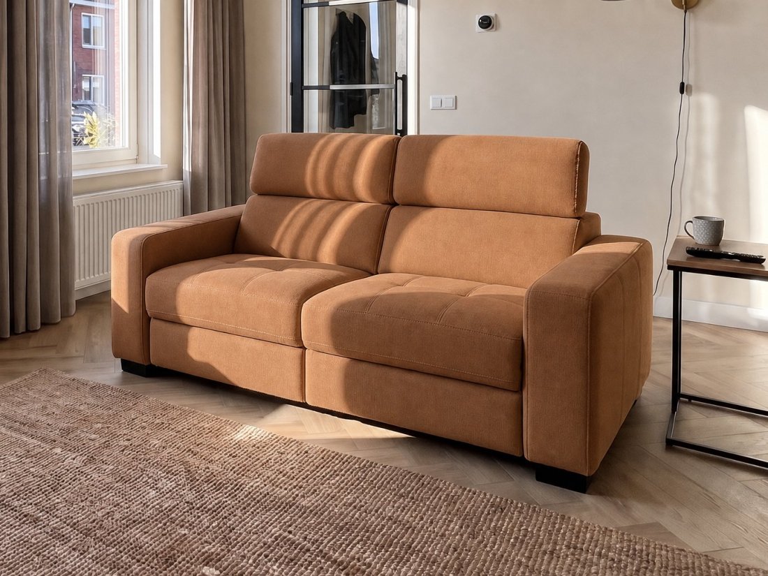 Harderwijk 2 Zits (Zonder Relax) in cognac – kleurimpressie – A-meubel