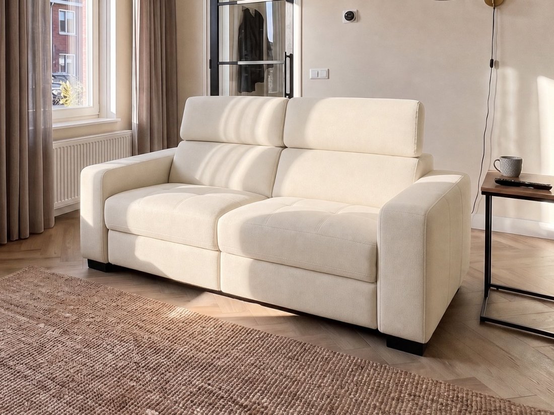 Harderwijk 2 Zits (Zonder Relax) in creme – kleurimpressie – A-meubel