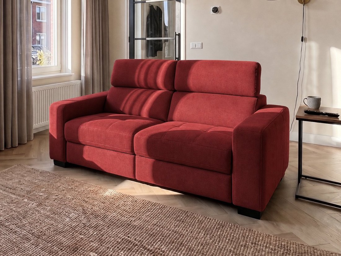 Harderwijk 2 Zits (Zonder Relax) in rood – kleurimpressie – A-meubel