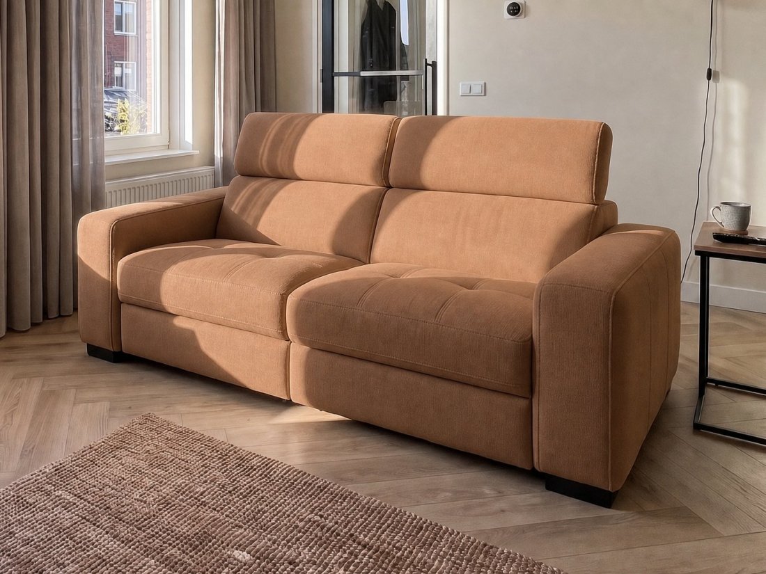 Harderwijk 3 Zits (Zonder Relax) in cognac – kleurimpressie – A-meubel