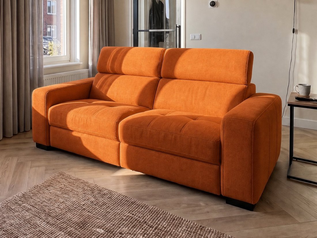 Harderwijk 3 Zits (Zonder Relax) in oranje – kleurimpressie – A-meubel