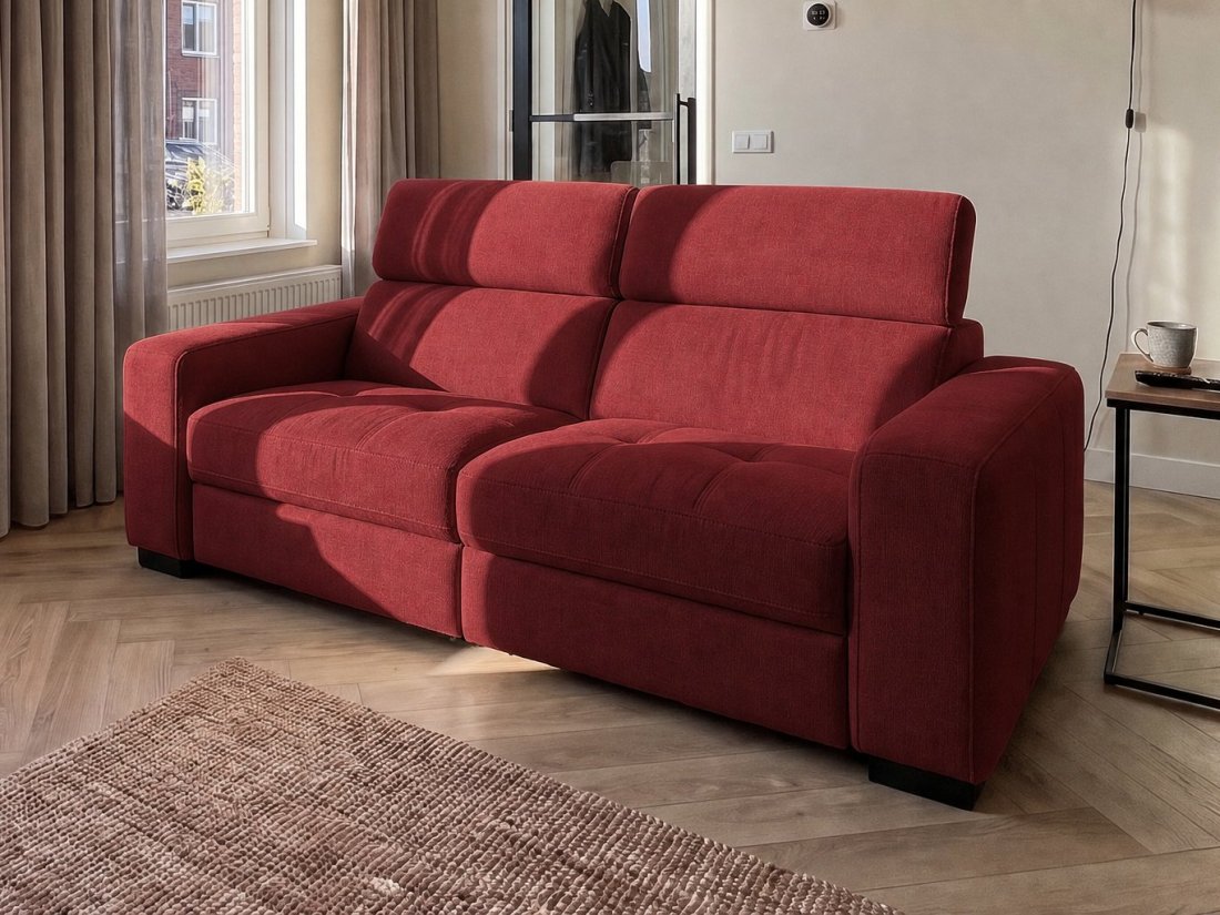 Harderwijk 3 Zits (Zonder Relax) in rood – kleurimpressie – A-meubel