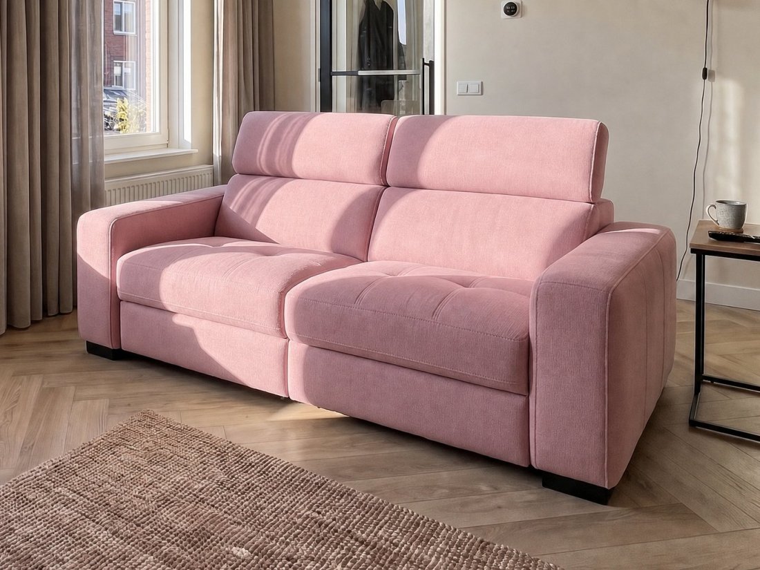 Harderwijk 3 Zits (Zonder Relax) in roze – kleurimpressie – A-meubel