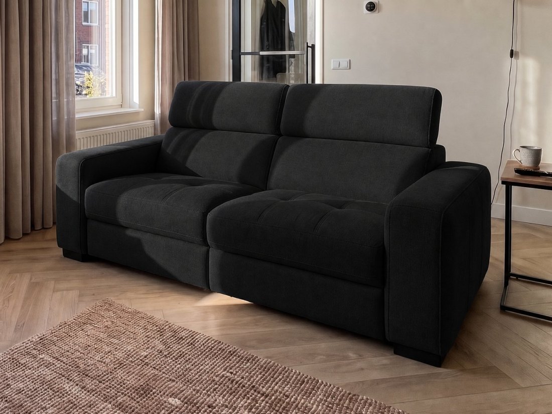 Harderwijk 3 Zits (Zonder Relax) in zwart – kleurimpressie – A-meubel