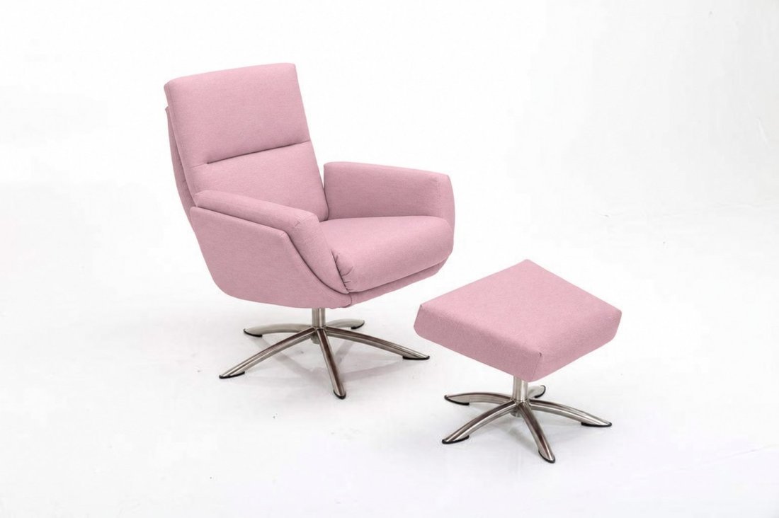 Herxen Relaxfauteuil in roze – kleurimpressie – A-meubel