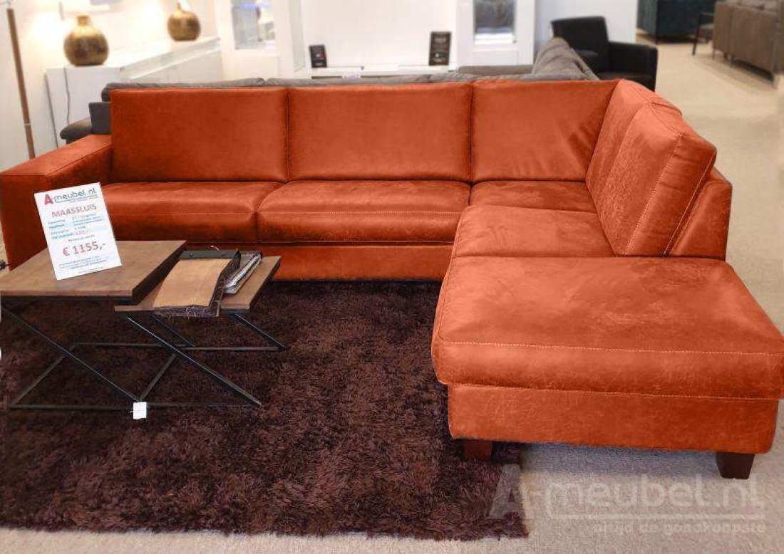 Hoekbank Maassluis Oranje – A-meubel