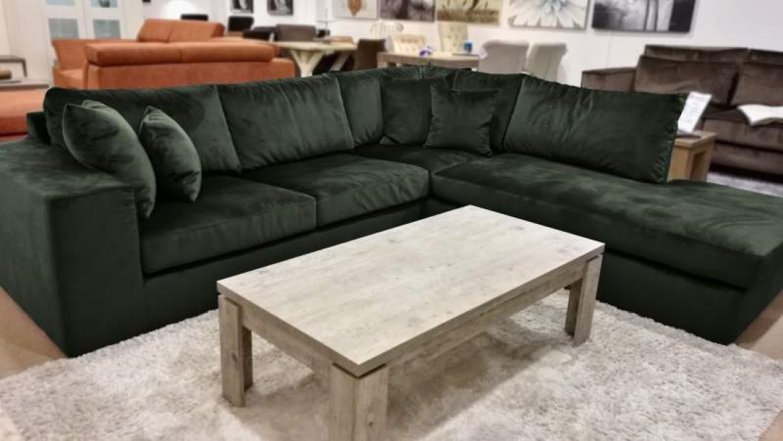 Loenen Ottomaan Groen – A-meubel
