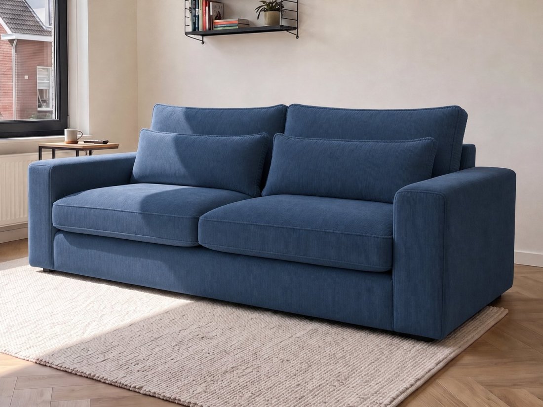 Ijsselstein 2.5-Zits in blauw – kleurimpressie – A-meubel