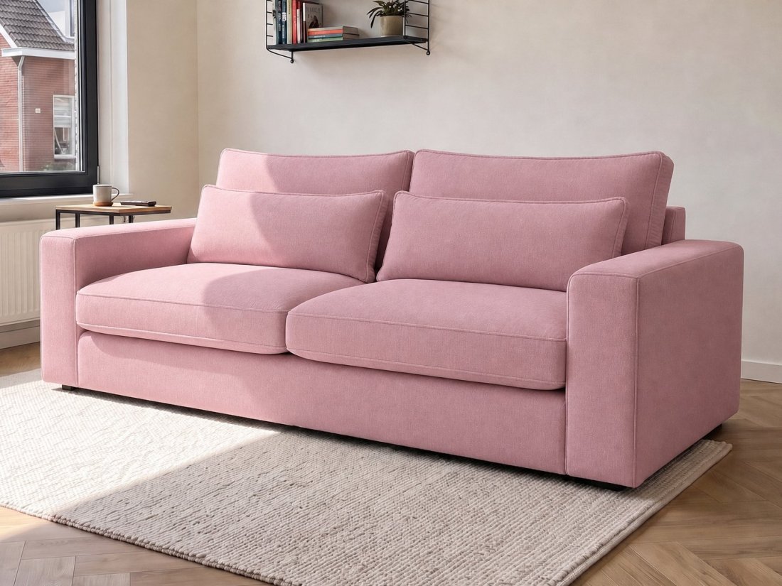 Ijsselstein 2.5-Zits in roze – kleurimpressie – A-meubel