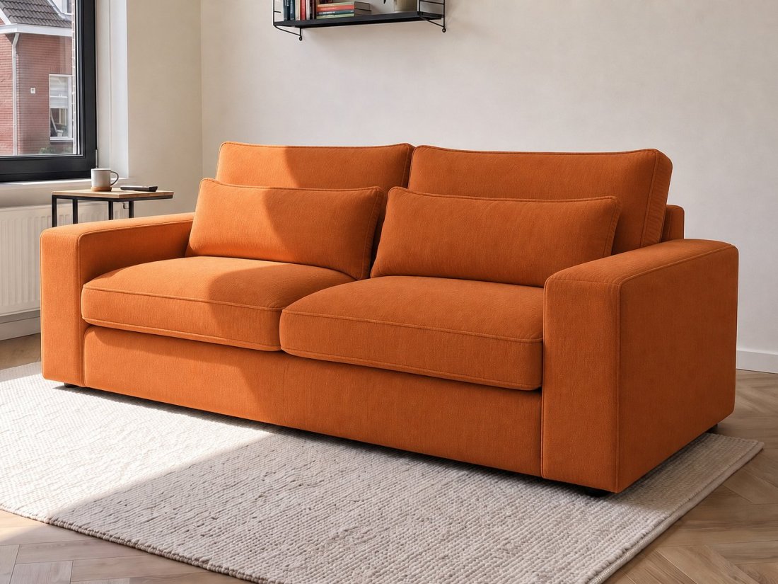 Ijsselstein 2-Zits in oranje – kleurimpressie – A-meubel