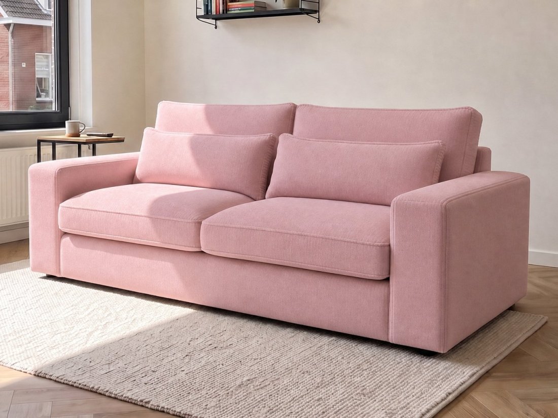 Ijsselstein 2-Zits in roze – kleurimpressie – A-meubel